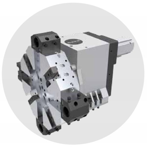 FANUC Torno CNC ad alta rigidità ad alta coppia HTC40B 45 gradi a letto inclinato integrale Torno CNC per metallo 4