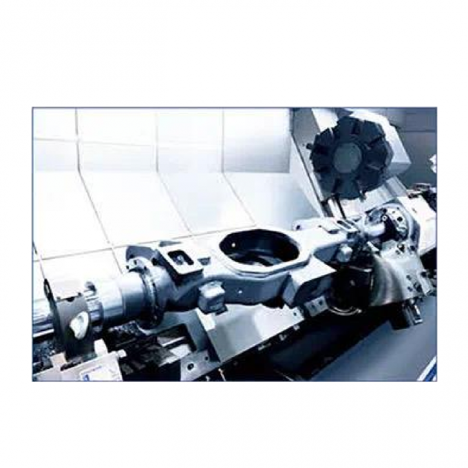 Centrale di tornitura CNC a letto inclinato per metallo HTC63n Fanuc Tornibile CNC orizzontale ad uso pesante 7