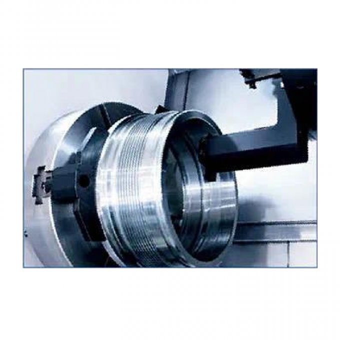 Centrale di tornitura CNC a letto inclinato per metallo HTC63n Fanuc Tornibile CNC orizzontale ad uso pesante 6