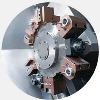 Tornio CNC di precisione con mandrino a campata larga HTC40Q BMT55 Torretta motorizzata e asse Y, a banco inclinato 7