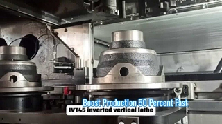 Linea di produzione automatizzata IVT45 Lavorazione di cuscinetti per automobili Tornio CNC verticale invertito