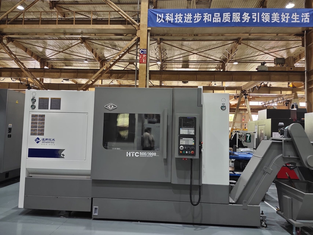Fuso della macchina GSK FANUC A2 8 del tornio di CNC del letto di inclinazione di orizzontale di HTC50E 1000