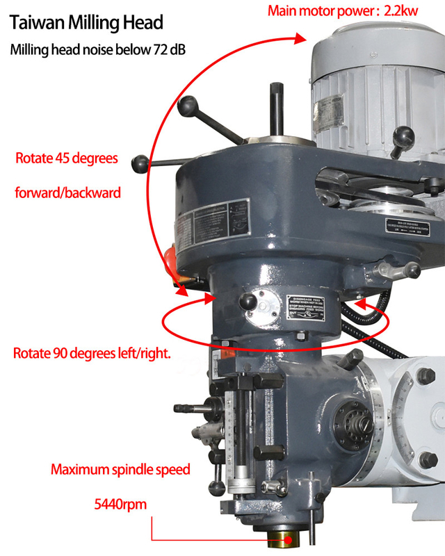 Turret Verticale fresatrice 5H Testa di fresatura Tavola dimensione 1370x305 Turret fresatrice