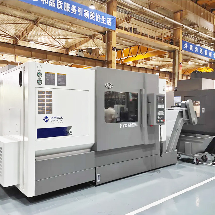 SMTCL Heavy Duty Hard Rail CNC Lathe Machine HTC50P 3 assi CNC fresatura con utensili dal vivo CNC Lathe Machine