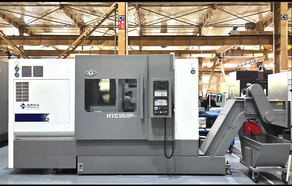 SMTCL Metal Slant Bed CNC Lathe HTC50E Fanuc Centrale di tornitura e fresatura