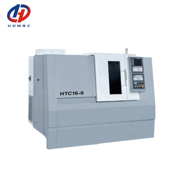 Piccole parti di lavorazione CNC Tornibile HTC16-6 manica Fusoliera Strumento di banda letto inclinato CNC Tornibile