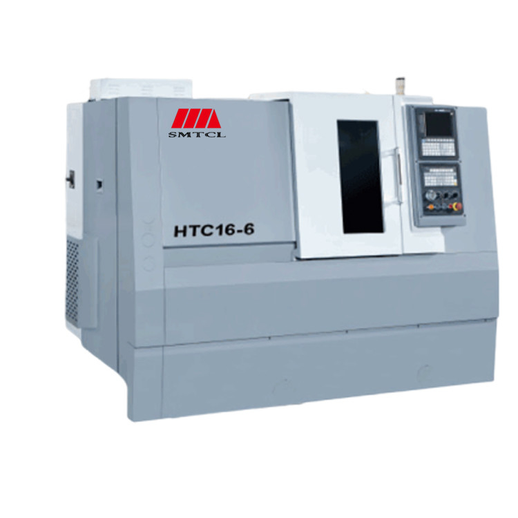 Alta precisione di posizionamento Piccolo Torno CNC HTC16-6 Serie 45 Gradi Letto inclinato Torno CNC