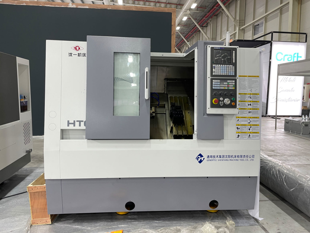 Alta precisione di posizionamento Piccolo Torno CNC HTC16-6 Serie 45 Gradi Letto inclinato Torno CNC