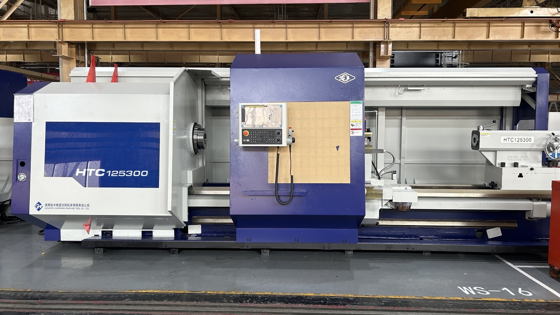 SMTCL CNC Tornitrice pesante HTC125300 Max taglio lunghezza 3000mm Letto piatto orizzontale CNC Torno