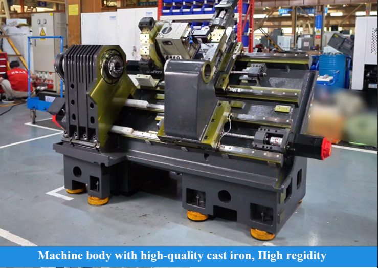 SMTCL Slant Bed CNC Lathe Lineare Guida T5.2-500Q BMT55 Max. Diametro di rotazione 360mm CNC Feeder Lathe