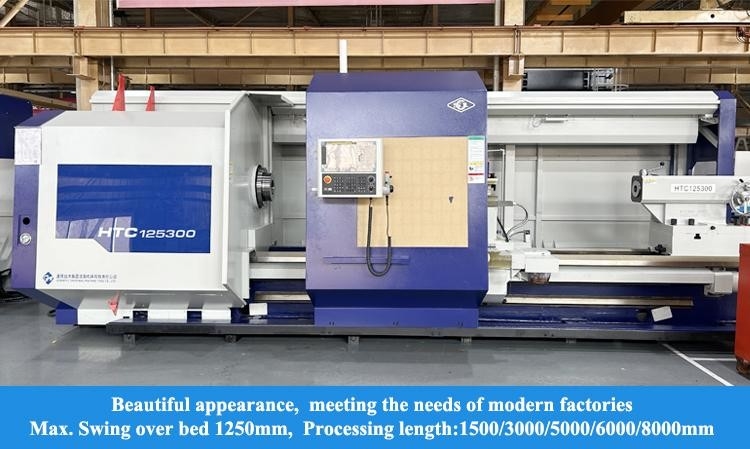 SMTCL SYMG Alta rigidità Torno CNC ad alta velocità HTC125 Torno CNC a letto piatto orizzontale grande