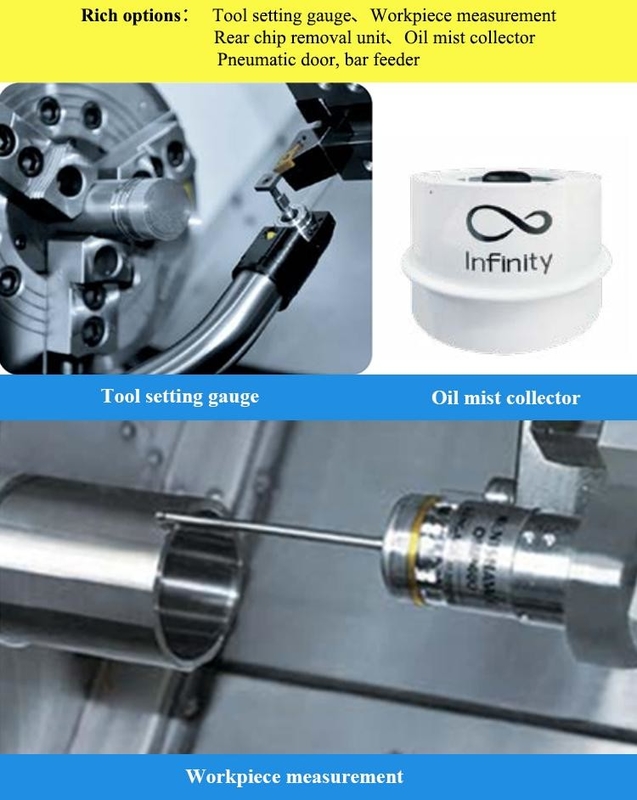 SMTCL Piccole parti di lavorazione HTC16H Metal Slant Bed CNC Lathe 8 stazioni Torni CNC orizzontali