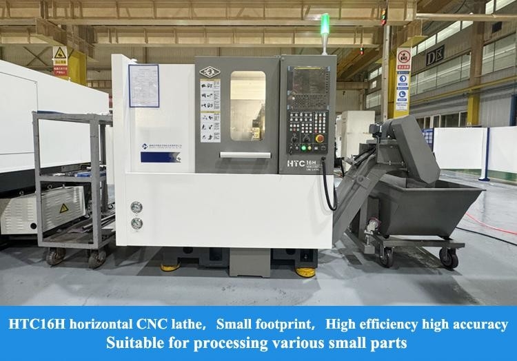 SMTCL Piccole parti di lavorazione HTC16H Metal Slant Bed CNC Lathe 8 stazioni Torni CNC orizzontali
