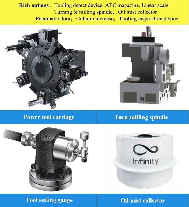 Tornio CNC verticale SMTCL Fresatrice verticale CNC V4H Fresatrice verticale Tornio combinato
