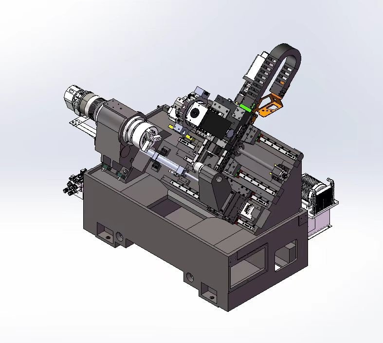 Torno automatico CNC T400 Alta rigidità Lineare Guida Rile Servo Torretta GSK Metallo Torno CNC Slant Bed
