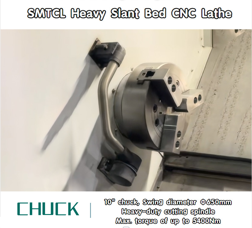 SMTCL universale CNC Torno orizzontale HTC50Q Spindle ad alta coppia