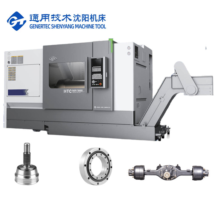 Torno CNC a letto inclinato HTC63Q Lunghezza massima di taglio 3000 mm Fuso di taglio pesante Torno CNC orizzontale