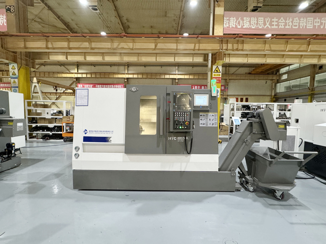 SMTCL CNC Lathe HTC40H Alta efficienza Long Travel Ball Cage Motor Shaft Processing Slant Bed CNC Lathe