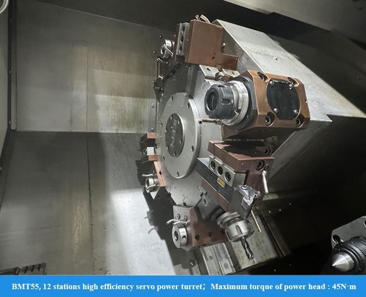 SMTCL CNC Turning Center HTC40Hm BMT55 12 posizioni Power Turret CNC Lathe Mill Combo Con Asse Y