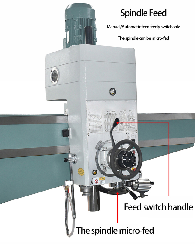 Trapano Radiale Z3063 Alimentazione Manuale Cambio Velocità Idraulico Diametro Foratura 50mm Trapano Radiale