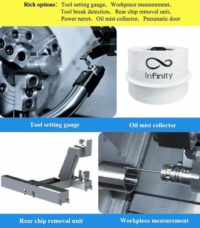Ferrovia ad alta velocità di CNC del letto di inclinazione di G45L della macchina orizzontale del tornio