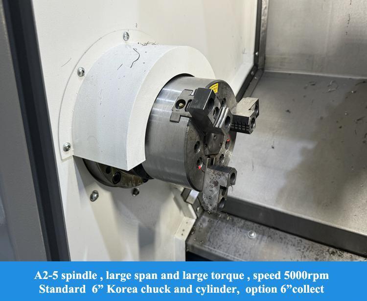 Tornitura di precisione SMTCL per piccole parti 5000 giri/min Mandrino A2-5 Torretta servo-assistita orizzontale HTC16H Tornio CNC a banco inclinato
