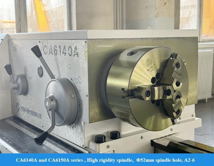 SMTCL Alta precisione Alta rigidità Taglio flange metallo Torno ordinario CA6140a/1000mm Torno manuale