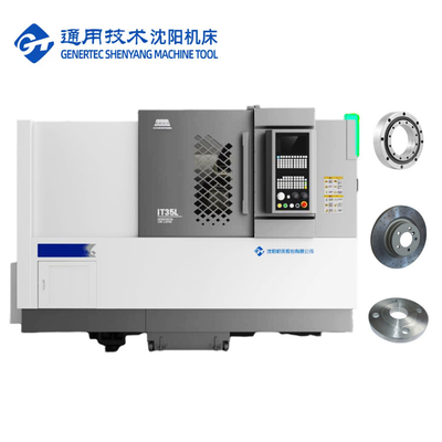 SMTCL Slant Bed CNC Torno orizzontale 8 stazioni Servo Torretta IT35L Hard Machining Metal CNC Torno